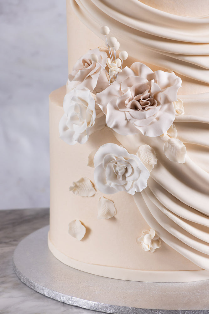 Roses Tier Wedding Cake