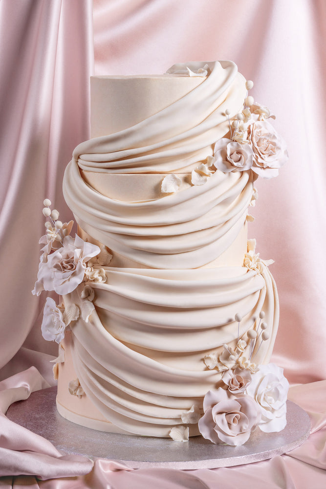 Roses Tier Wedding Cake