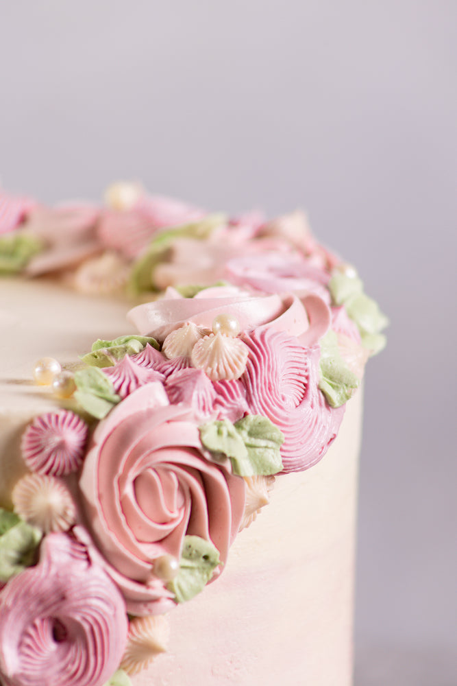 Rose Waterfall Cake