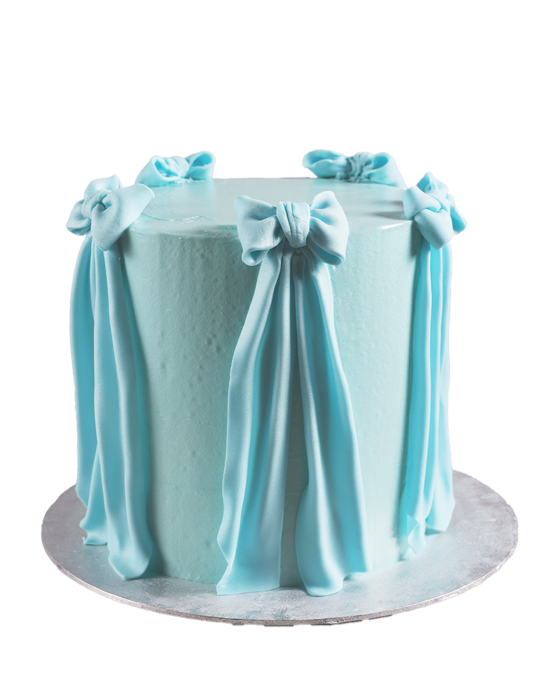 Blue Bow Cake