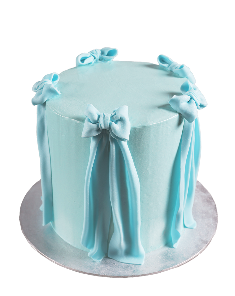Blue Bow Cake