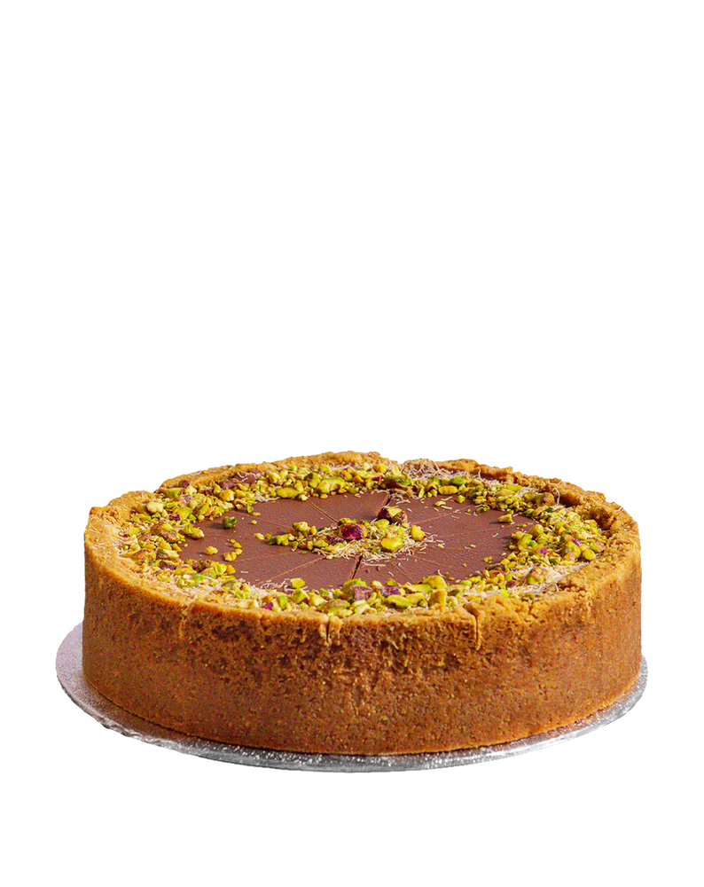Dubai Pistachio Kunafa Cheesecake