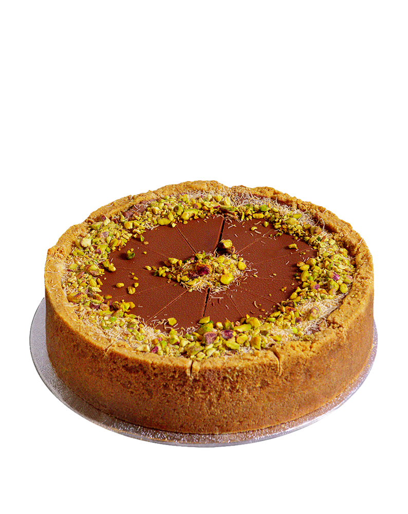 Dubai Pistachio Kunafa Cheesecake