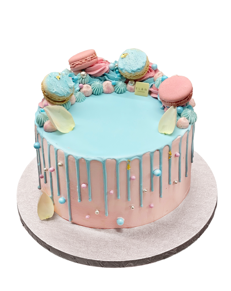 Macaron Gender Reveal Cake