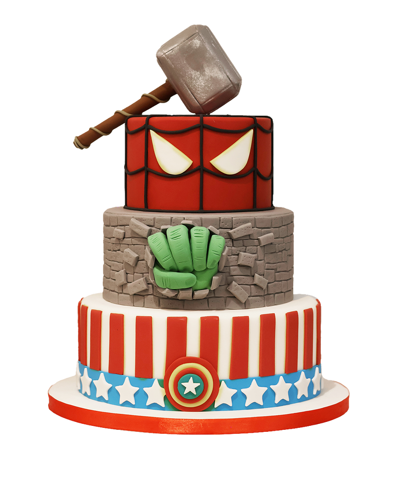Marvel Smash Cake