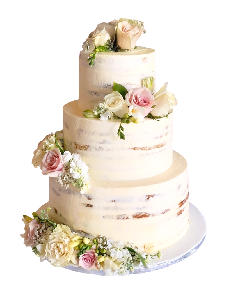 ''Naked'' Style Wedding Cake