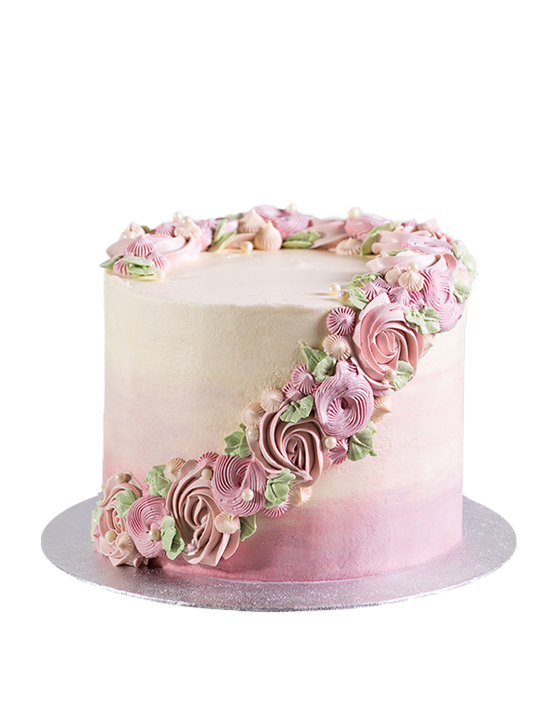Rose Waterfall Cake